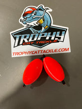 Load image into Gallery viewer, 2.5" Slotted Oval Catfish Floats – 10 Pack | Trophy Cat Tackle