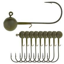 Load image into Gallery viewer, Reaction Tackle Lead Ball Jigs (10-Pack) – Premium Round Jig Heads for Soft Plastics - New
