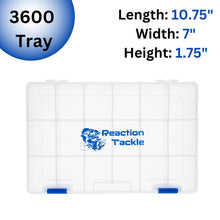 Load image into Gallery viewer, Reaction Tackle Basic Tackle Tray- Affordable, Lightweight Design with 2 Secure Clips
