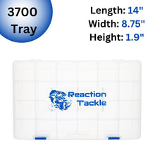 Load image into Gallery viewer, Reaction Tackle Basic Tackle Tray- Affordable, Lightweight Design with 2 Secure Clips
