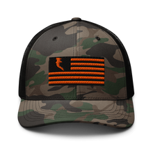 Load image into Gallery viewer, Flag Embroidered Neon Orange (Snapback)
