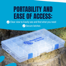 Load image into Gallery viewer, Reaction Tackle Basic Tackle Tray- Affordable, Lightweight Design with 2 Secure Clips
