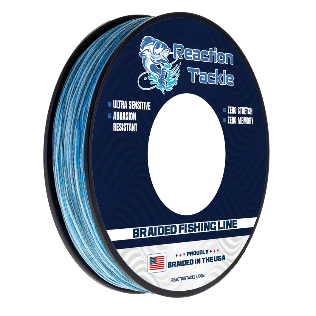 Reaction Tackle BRAIDED IN THE USA Fishing Line- 4X- NEW