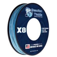 Load image into Gallery viewer, Reaction Tackle BRAIDED IN THE USA Fishing Line- 8X- NEW
