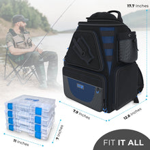 Load image into Gallery viewer, Reaction Tackle Fishing Tackle Backpack- Trays included
