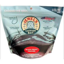 Load image into Gallery viewer, Jewel's Catfish Bait - Pre-Filled Bait Pouches -Blood Frenzy
