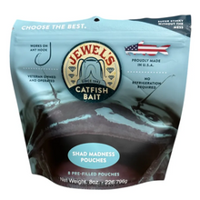 Load image into Gallery viewer, Jewel's Catfish Bait - Pre-Filled Bait Pouches - Shad Madness
