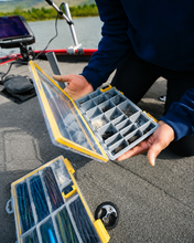 Load image into Gallery viewer, Beyond Braid Beyond Fishing DryLock Waterproof Tackle Box, Watertight 3600 &amp; 3700 Tackle Trays with Dual-Latch Seal, Adjustable Removable Dividers &amp; Anti-Rust Desiccant, Lure &amp; Terminal Tackle Organizer
