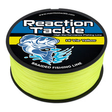 Load image into Gallery viewer, Reaction Tackle Braided Fishing Line - Hi-Vis Yellow
