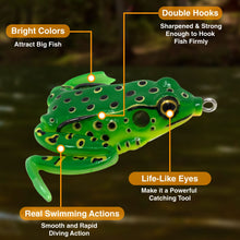 Load image into Gallery viewer, Reaction Tackle 2.25&quot; Hollow Body Frogs with Swimming Legs (2-Pack)
