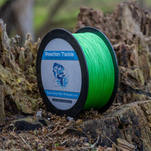 Load image into Gallery viewer, Reaction Tackle Braided Fishing Line - Hi-Vis Green
