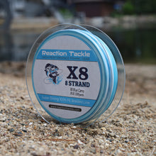 Load image into Gallery viewer, Reaction Tackle X8 Braided Fishing Line - Blue Camo 8 Strand
