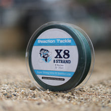 Load image into Gallery viewer, Reaction Tackle X8 Braided Fishing Line - Moss Green 8 Strand
