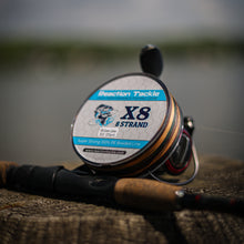 Load image into Gallery viewer, Reaction Tackle X8 Braided Fishing Line - Green Camo 8 Strand
