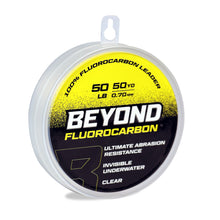Load image into Gallery viewer, Beyond Braid Beyond Fluorocarbon Leader Material 50YD - Pink Or Clear
