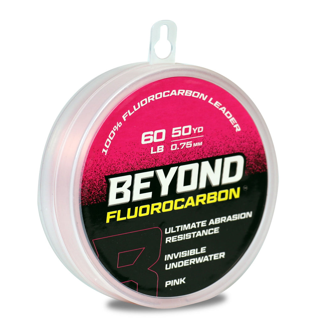 Beyond Braid Beyond Fluorocarbon Leader Material 50YD - Pink Or Clear