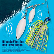 Load image into Gallery viewer, Reaction Tackle Lead Spinnerbait Jigs – 3-Pack, Double Willow Blade - New
