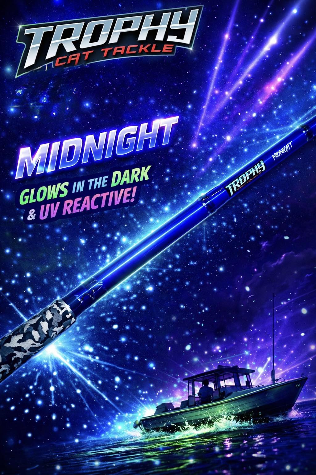 catfishing lighted fishing pole The Midnight Catfish Rod