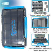 Load image into Gallery viewer, Reaction Tackle Premium Tackle Tray- High Performance and Waterproof with 3 Resilient Clips
