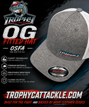 Load image into Gallery viewer, Trophy Cat Tackle OG Heather Grey FlexFit Trucker Hat
