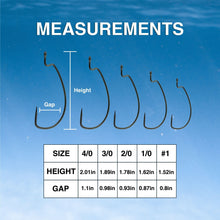 Load image into Gallery viewer, Reaction Tackle Offset EWG Worm Hooks (25-Pack)
