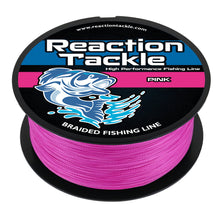 Load image into Gallery viewer, Reaction Tackle Braided Fishing Line - Pink
