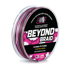 Load image into Gallery viewer, Beyond Braid Pink Python Hi-Vis Braid
