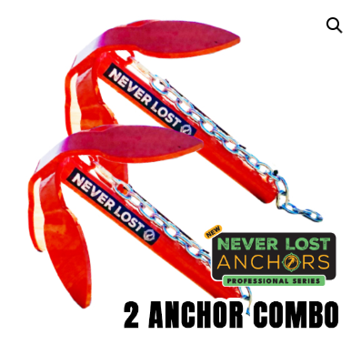 Never Lost Anchors 2 Anchor Combo - Pro Series Anchors (18 lb)