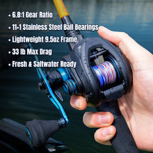 Load image into Gallery viewer, Reaction Tackle Baitcasting Fishing Reel – ProSpin Edition - 6.8:1 Gear Ratio - NEW
