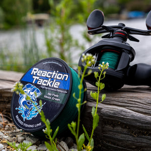 Reaction Tackle Braided Fishing Line - NO FADE Moss Green - NEW