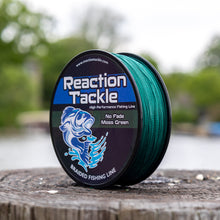 Load image into Gallery viewer, Reaction Tackle Braided Fishing Line - NO FADE Moss Green - NEW
