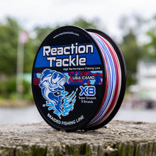 Load image into Gallery viewer, Reaction Tackle X8 Braided Fishing Line - USA Camo 8 Strand - NEW
