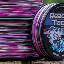Load image into Gallery viewer, Reaction Tackle Braided Fishing Line - Pink Camo - NEW
