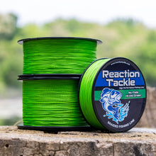 Load image into Gallery viewer, Reaction Tackle Braided Fishing Line - NO FADE Hi Vis Green - NEW
