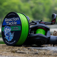 Load image into Gallery viewer, Reaction Tackle Braided Fishing Line - NO FADE Hi Vis Green - NEW
