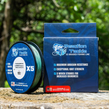 Load image into Gallery viewer, Reaction Tackle BRAIDED IN THE USA Fishing Line- 5X- NEW
