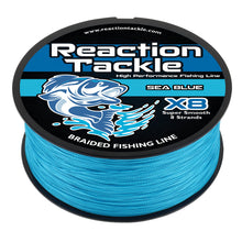Load image into Gallery viewer, Reaction Tackle X8 Braided Fishing Line - Sea Blue 8 Strand
