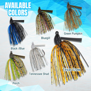 Reaction Tackle Lead Swim Jigs – Premium Weedless Bass Fishing Lures- 3 Pack - New