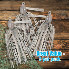 Load image into Gallery viewer, Reaction Tackle Lead Swim Jigs – Premium Weedless Bass Fishing Lures- 3 Pack - New
