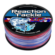 Load image into Gallery viewer, Reaction Tackle Braided Fishing Line - USA Camo
