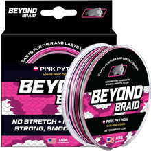 Load image into Gallery viewer, Beyond Braid Pink Python Hi-Vis Braid
