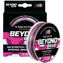 Load image into Gallery viewer, Beyond Braid Pink Python Hi-Vis Braid
