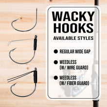 Load image into Gallery viewer, Reaction Tackle Wide Gap Wacky Hooks (25-PACK)
