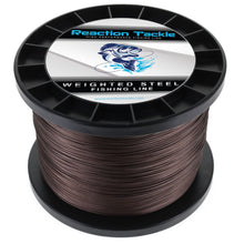 Load image into Gallery viewer, Reaction Tackle Weighted Stainless Steel Trolling Line 45LB- Premium Weighted Fishing Wire - New
