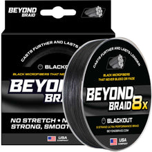 Load image into Gallery viewer, Beyond Braid Blackout 8X NO FADE BRAID - Ultra Performance 8 Strand
