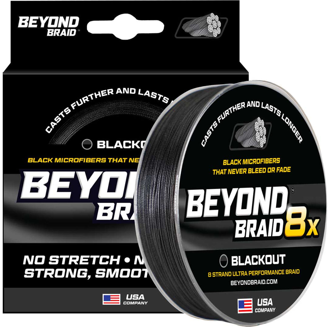 Beyond Braid Blackout 8X NO FADE BRAID - Ultra Performance 8 Strand