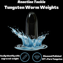 Load image into Gallery viewer, Reaction Tackle Tungsten Worm Weights / Bullet Shaped Sinkers
