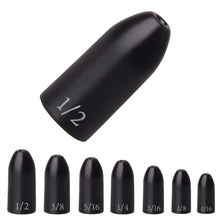 Load image into Gallery viewer, Reaction Tackle Tungsten Worm Weights / Bullet Shaped Sinkers
