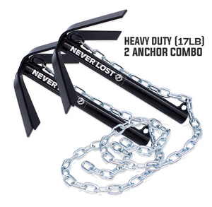 Never Lost Anchors 2 Anchor Combo - Two Heavy Duty (17 lb)