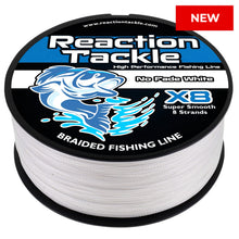 Load image into Gallery viewer, Reaction Tackle X8 Braided Fishing Line - NO FADE White 8 Strand - NEW
